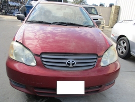 2003 TOYOTA COROLLA CE RED 1.8L MT Z16550